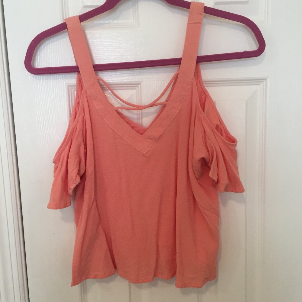 Pink Off Shoulder Crop Top